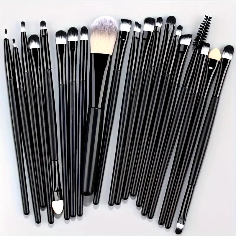 20-Piece Professional Makeup Brush Set – Eyeliner, Blending, Cheek, Eye, and Foundation Brushes for Flawless Application"