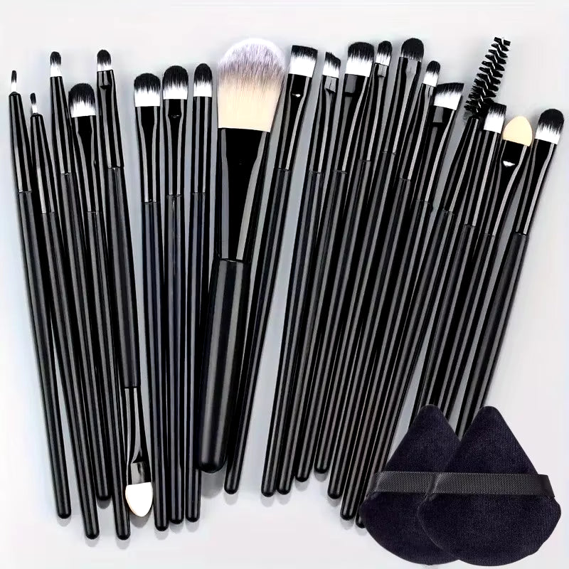 20-Piece Professional Makeup Brush Set – Eyeliner, Blending, Cheek, Eye, and Foundation Brushes for Flawless Application"