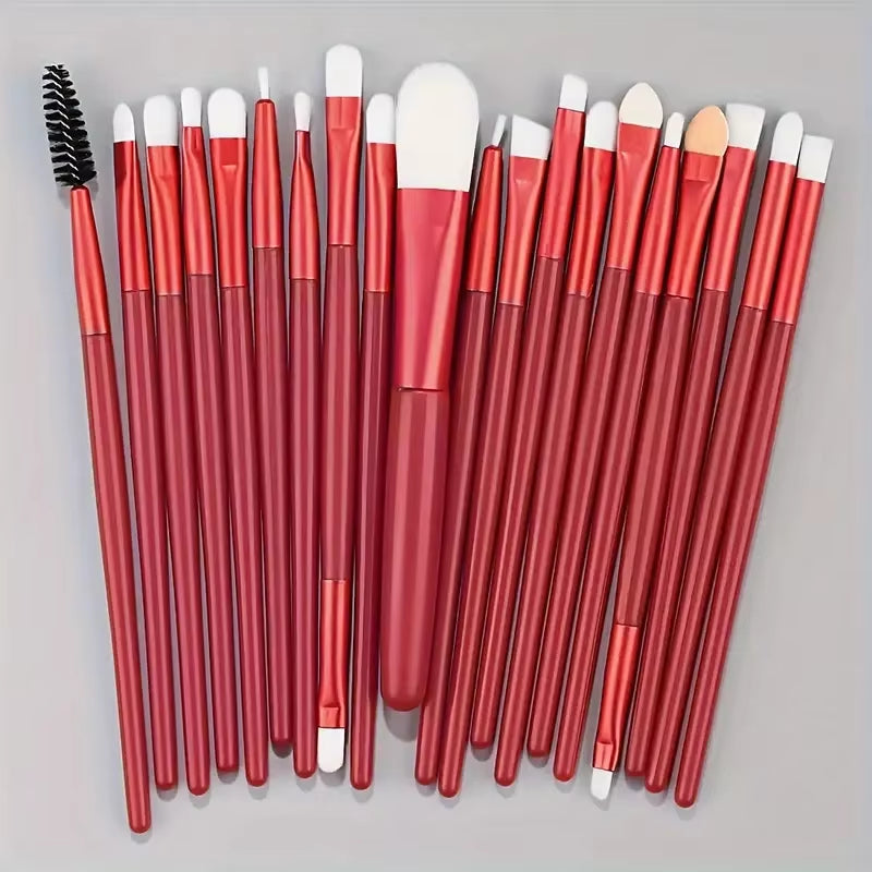 20-Piece Professional Makeup Brush Set – Eyeliner, Blending, Cheek, Eye, and Foundation Brushes for Flawless Application"