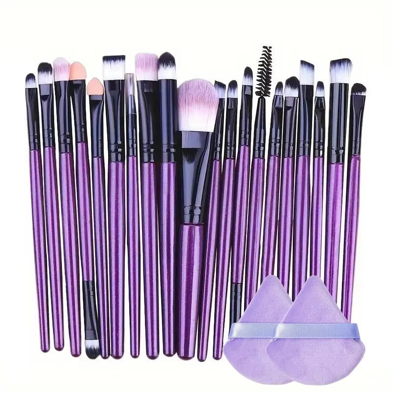 20-Piece Professional Makeup Brush Set – Eyeliner, Blending, Cheek, Eye, and Foundation Brushes for Flawless Application"