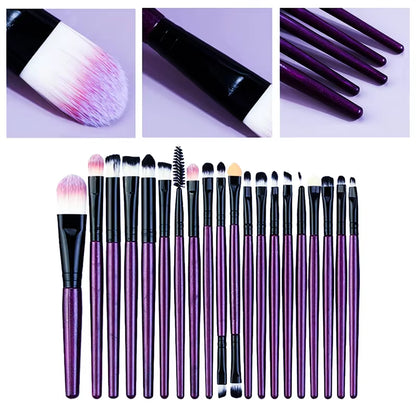 20-Piece Professional Makeup Brush Set – Eyeliner, Blending, Cheek, Eye, and Foundation Brushes for Flawless Application"