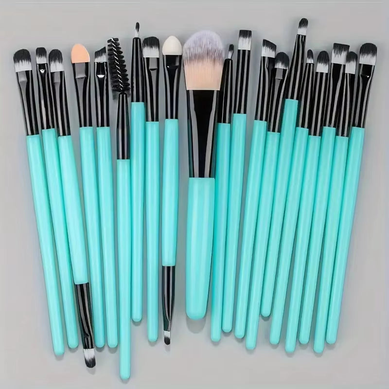 20-Piece Professional Makeup Brush Set – Eyeliner, Blending, Cheek, Eye, and Foundation Brushes for Flawless Application"