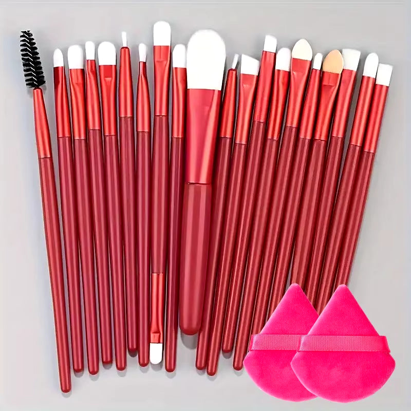 20-Piece Professional Makeup Brush Set – Eyeliner, Blending, Cheek, Eye, and Foundation Brushes for Flawless Application"