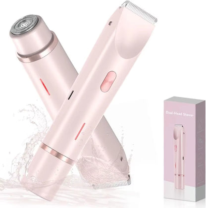 Smooth & Silky: 2-in-1 Electric Razor for Women – Painless Bikini Trimmer with Wet & Dry Function, Detachable Head for Easy Use