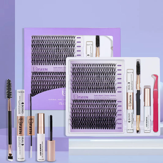 DIY Lash Extension Kit – Mix & Match Styles with Bond & Seal, Remover, Tweezers & Lash Brush for Flawless Self-Application!