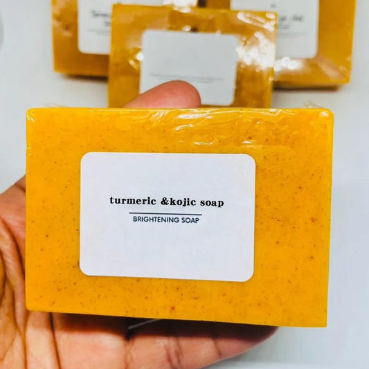 100g Handmade Turmeric & Lemon Kojic Acid Soap – Brighten, Cleanse & Refresh Your Skin!